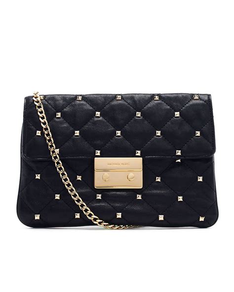 michael kors studded handbag|Michael Kors black quilted handbags.